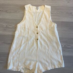 Rhythm Cream Jumpsuit Romper - 100% cotton - soft muslin